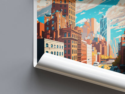 New York Travel Print Wall Art New York Wall Hanging Home Décor New York Gift Art Lovers New York State Art Gift Lover Print