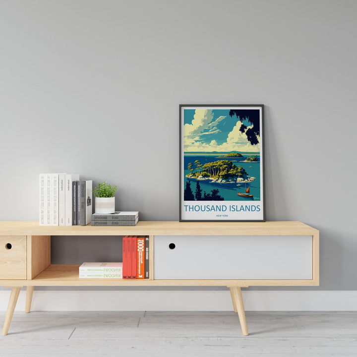 Thousand Islands Travel Print Wall Art Thousand Islands Wall Hanging Home Décor Thousand Islands Gift Art Lovers New York State Art Gift