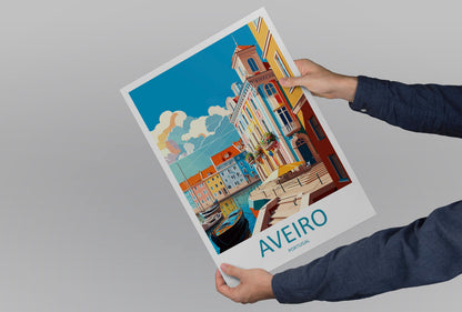 Aveiro Travel Print Wall Art Aveiro Wall Hanging Home Décor Aveiro Gift Art Lovers Portugal Art Lover Gift Aveiro Wall Décor Print