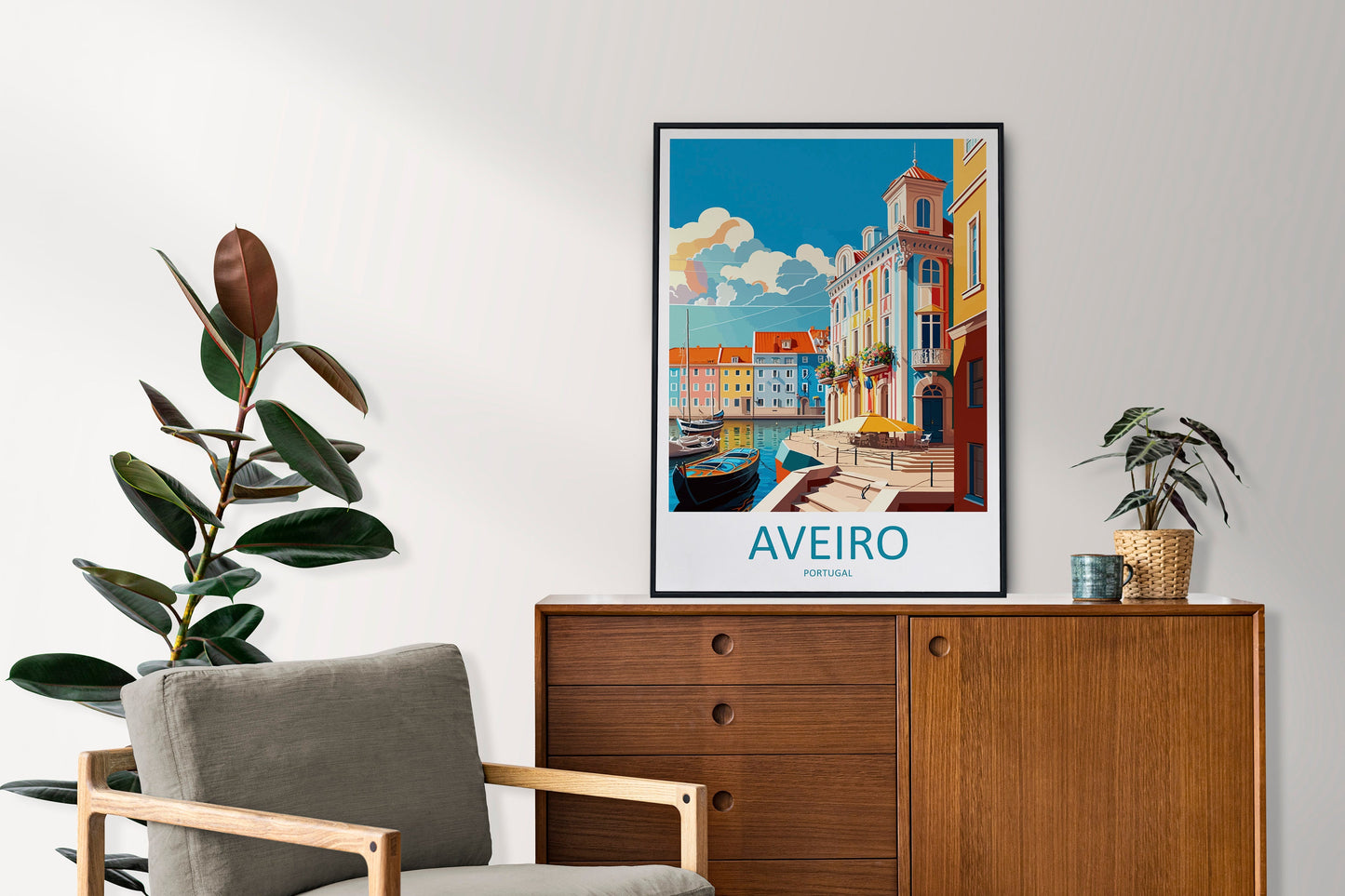 Aveiro Travel Print Wall Art Aveiro Wall Hanging Home Décor Aveiro Gift Art Lovers Portugal Art Lover Gift Aveiro Wall Décor Print