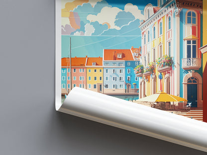 Aveiro Travel Print Wall Art Aveiro Wall Hanging Home Décor Aveiro Gift Art Lovers Portugal Art Lover Gift Aveiro Wall Décor Print