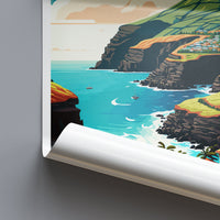 Azores Travel Print Wall Art Azores Wall Hanging Home Décor Azores Gift Art Lovers Portugal Art Lover Gift Azores Wall Décor Print