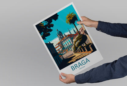 Braga Travel Print Wall Art Braga Wall Hanging Home Décor Braga Gift Art Lovers Portugal Art Lover Gift Braga Wall Décor Print