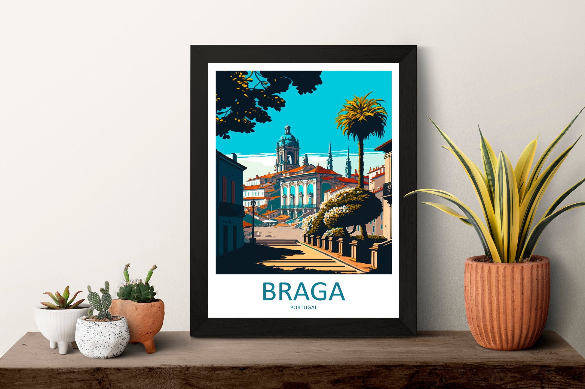 Braga Travel Print Wall Art Braga Wall Hanging Home Décor Braga Gift Art Lovers Portugal Art Lover Gift Braga Wall Décor Print