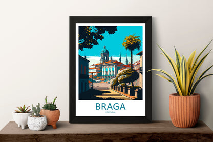 Braga Travel Print Wall Art Braga Wall Hanging Home Décor Braga Gift Art Lovers Portugal Art Lover Gift Braga Wall Décor Print