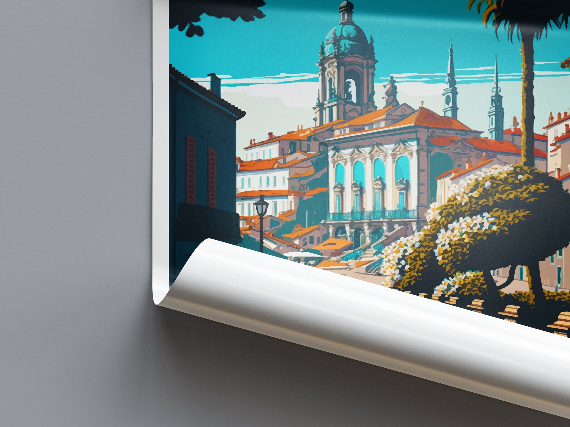 Braga Travel Print Wall Art Braga Wall Hanging Home Décor Braga Gift Art Lovers Portugal Art Lover Gift Braga Wall Décor Print