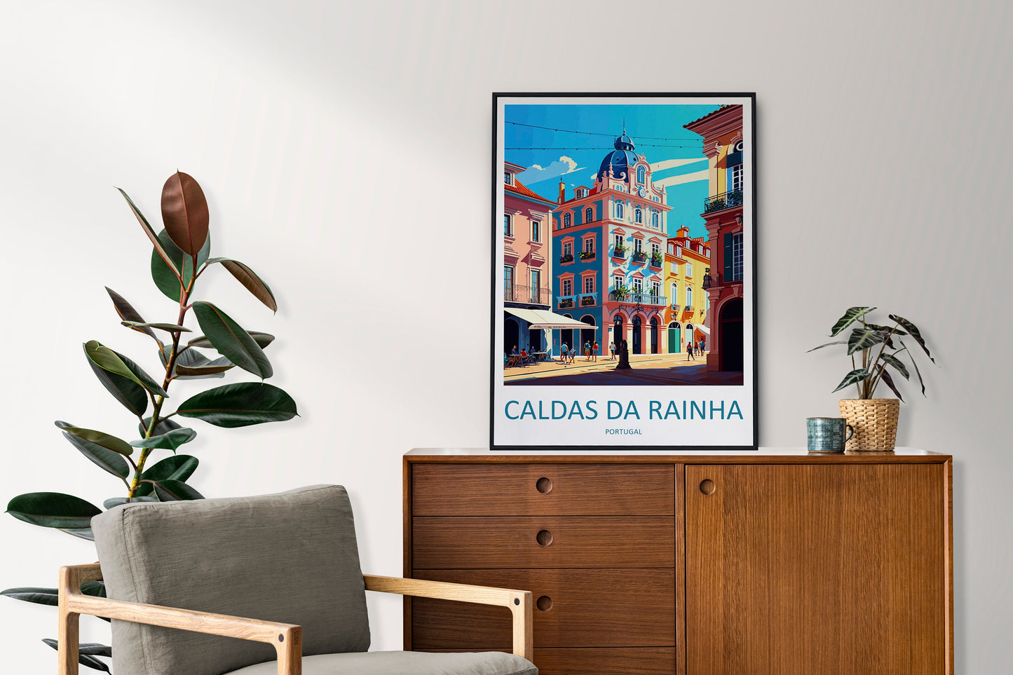 Caldas Da Rainha Travel Print Wall Art Caldas Da Rainha Wall Hanging Home Décor Caldas Da Rainha Gift Art Lovers Portugal Art Lover Gift Art