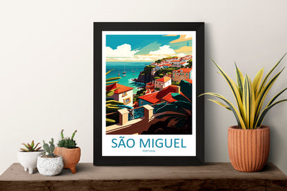 São Miguel Travel Print Wall Art São Miguel Wall Hanging Home Décor São Miguel Gift Art Lovers Portugal Art Lover Gift São Miguel Wall Décor