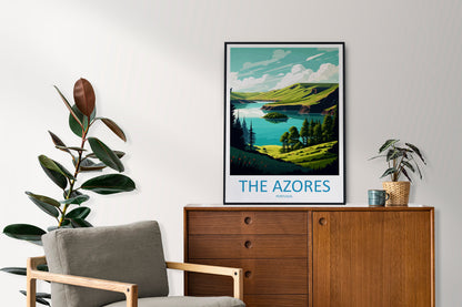 The Azores Travel Print Wall Art The Azores Wall Hanging Home Décor The Azores Gift Art Lovers Portugal Art Lover Gift The Azores Wall Décor