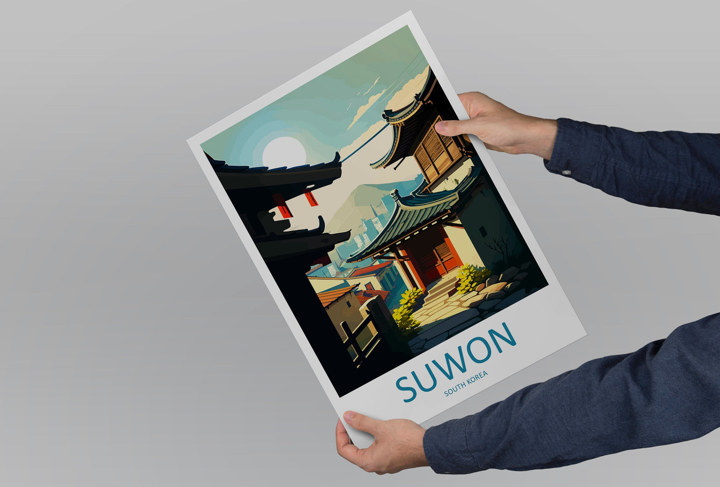 Suwon Travel Print Wall Art Suwon Wall Hanging Home Décor Suwon Gift Art Lovers South Korea Art Lover Gift Suwon Wall Décor
