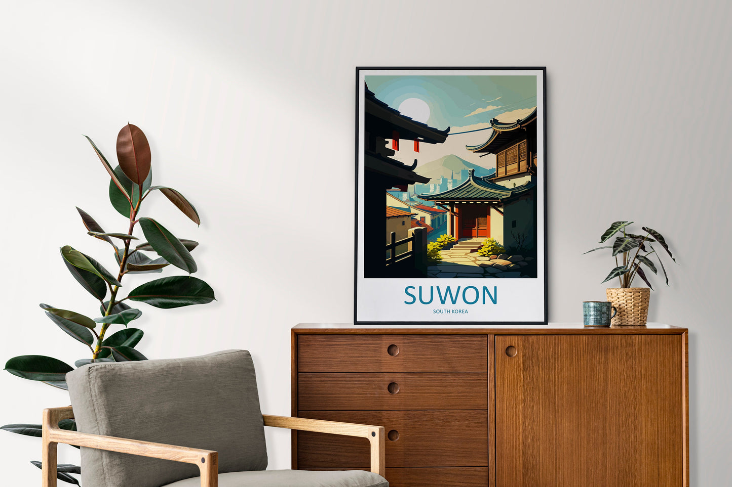 Suwon Travel Print Wall Art Suwon Wall Hanging Home Décor Suwon Gift Art Lovers South Korea Art Lover Gift Suwon Wall Décor