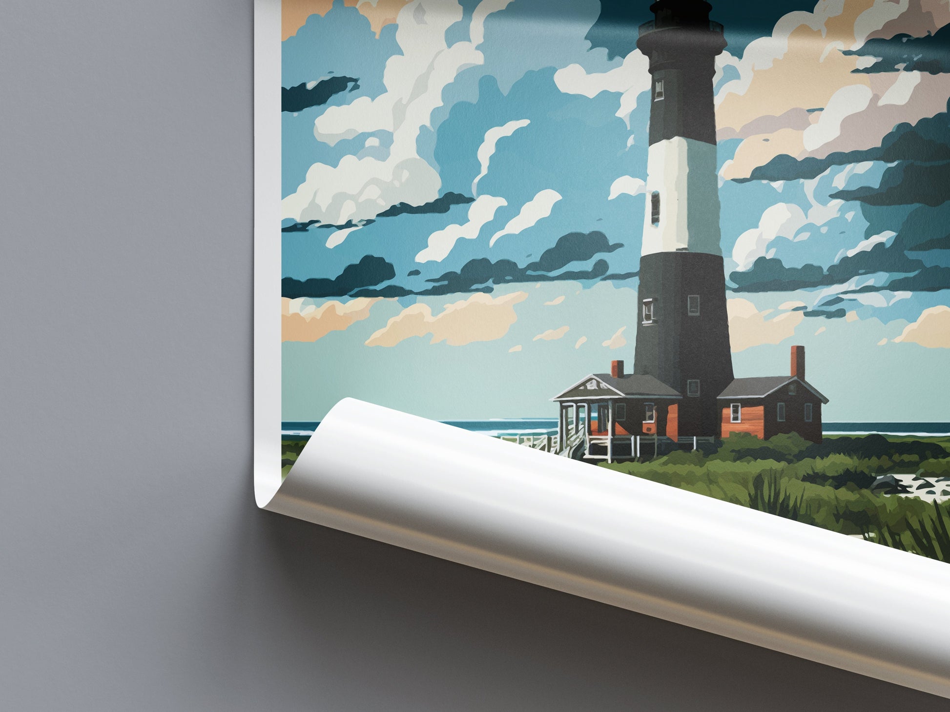 Fire Island Travel Print Wall Art Fire Island Wall Hanging Home Décor Fire Island Gift Art Lovers New York State Art Gift Lover Print