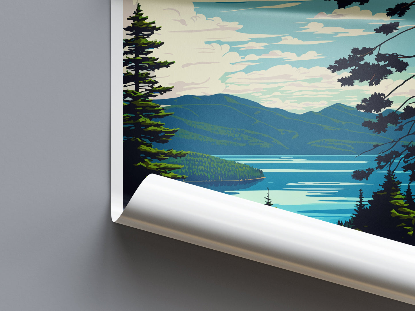 Lake George Travel Print Wall Art Lake George Wall Hanging Home Décor Lake George Gift Art Lovers New York State Art Gift Lover Print