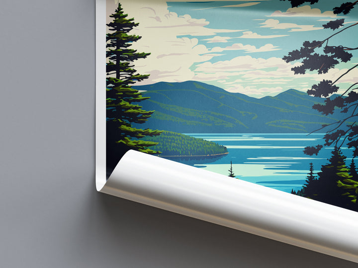 Lake George Travel Print Wall Art Lake George Wall Hanging Home Décor Lake George Gift Art Lovers New York State Art Gift Lover Print