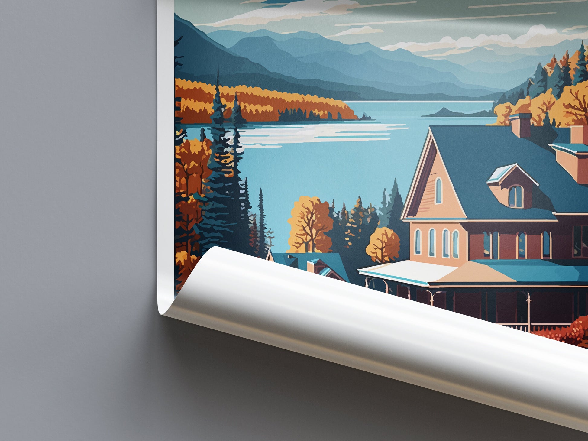 Saranac Lake Travel Print Wall Art Saranac Lake Wall Hanging Home Décor Saranac Lake Gift Art Lovers New York State Art Gift Lover Poster