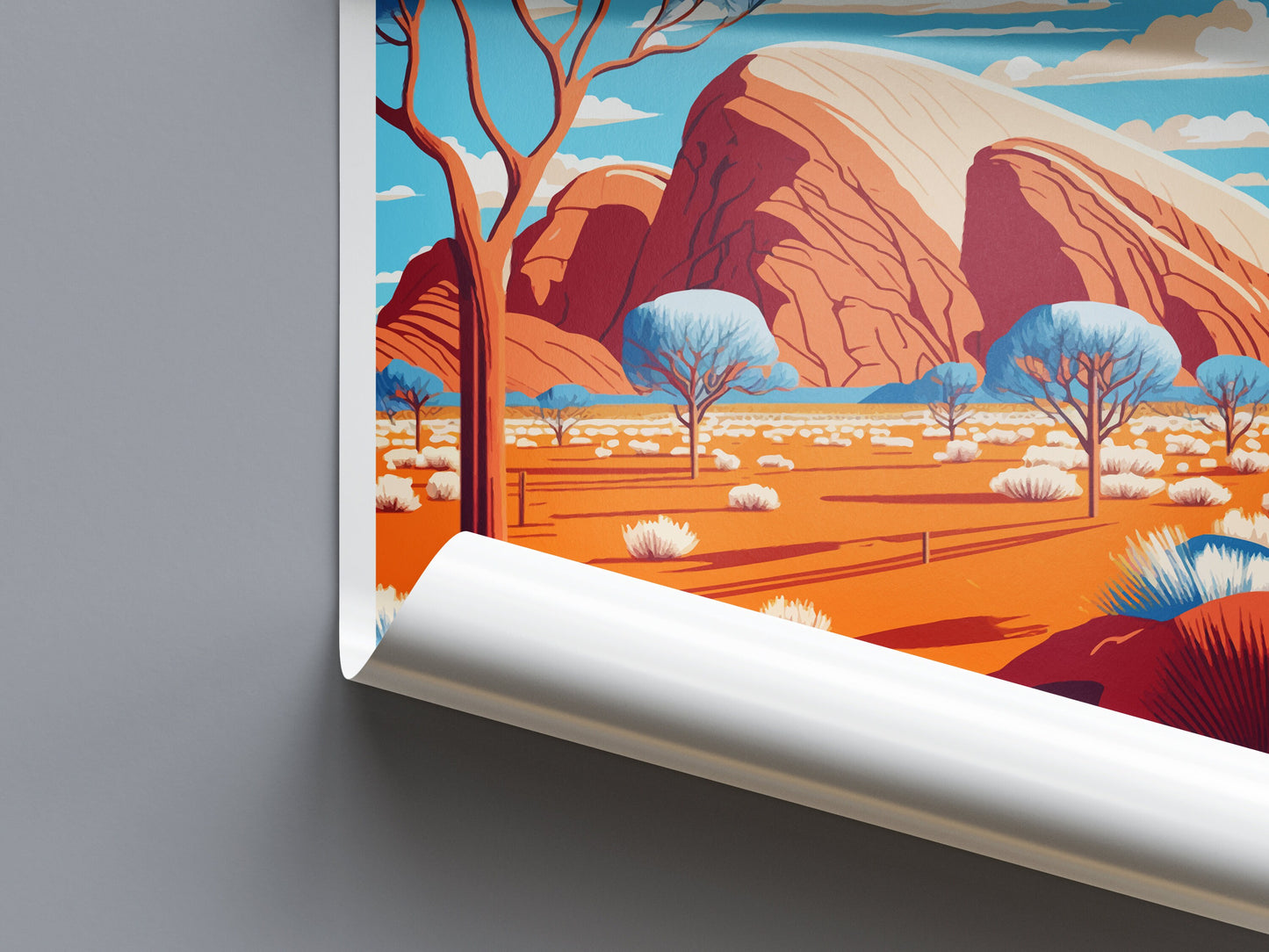 Uluṟu-Kata Tjuṯa National Park Travel Print Wall Art Uluṟu-Kata Tjuṯa Wall Hanging Home Décor Uluṟu-Kata Tjuṯa Gift Art Lovers Wall Art