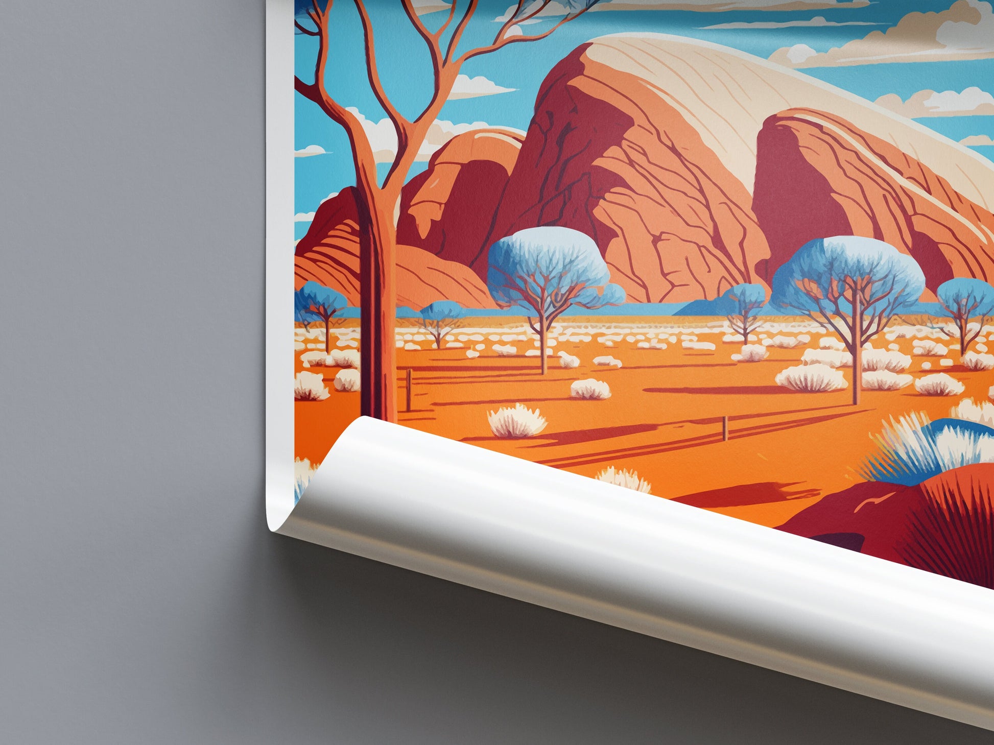 Uluṟu-Kata Tjuṯa National Park Travel Print Wall Art Uluṟu-Kata Tjuṯa Wall Hanging Home Décor Uluṟu-Kata Tjuṯa Gift Art Lovers Wall Art