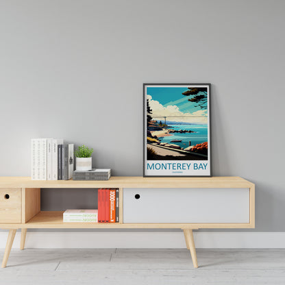 Monterey Bay Travel Print Wall Art Monterey Bay Wall Hanging Home Décor Monterey Bay Gift Art Lovers California Art Lover Gift Monterey Bay