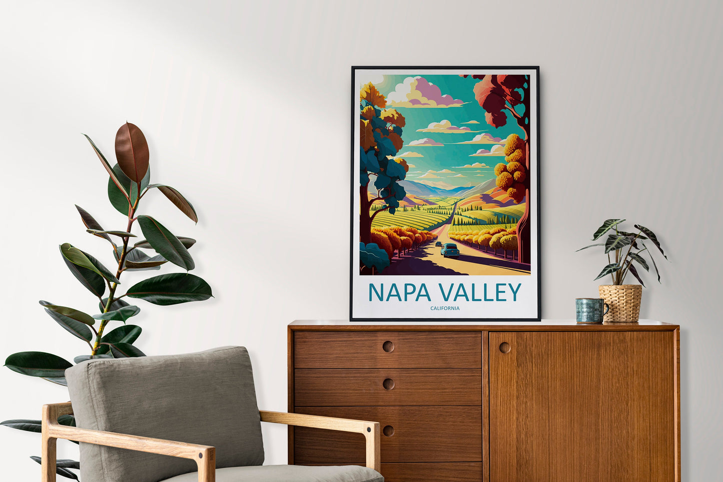 Napa Valley Travel Print Wall Art Napa Valley Wall Hanging Home Décor Napa Valley Gift Art Lovers California Art Lover Gift Napa Valley