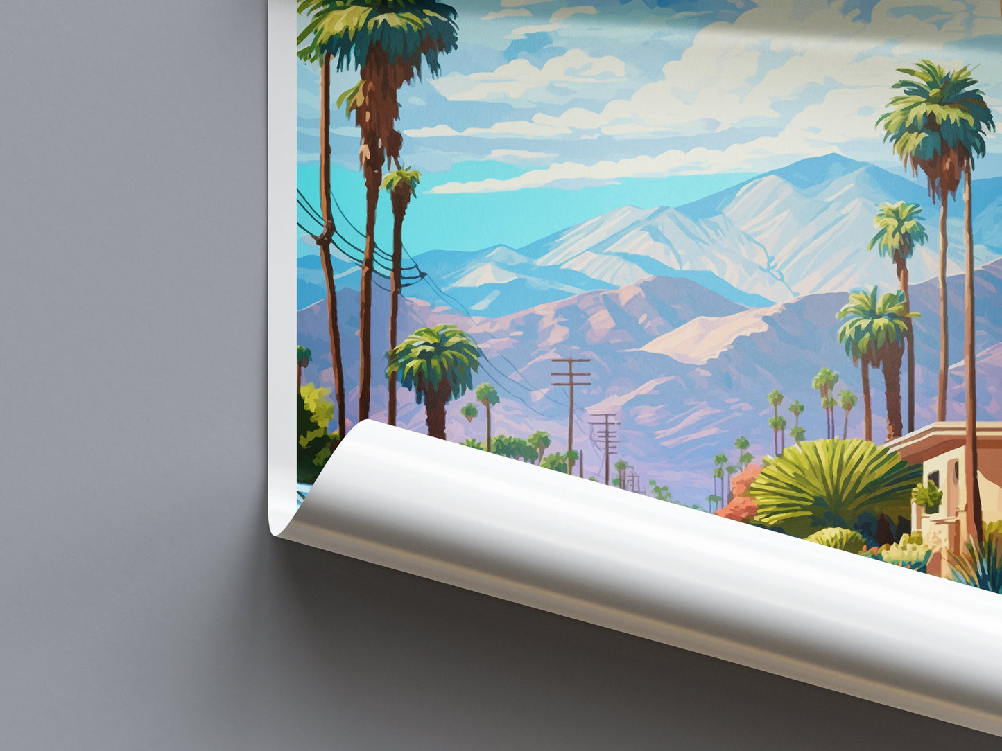Palm Springs Travel Print Wall Art Palm Springs Wall Hanging Home Décor Palm Springs Gift Art Lovers California Art Lover Gift Palm Springs