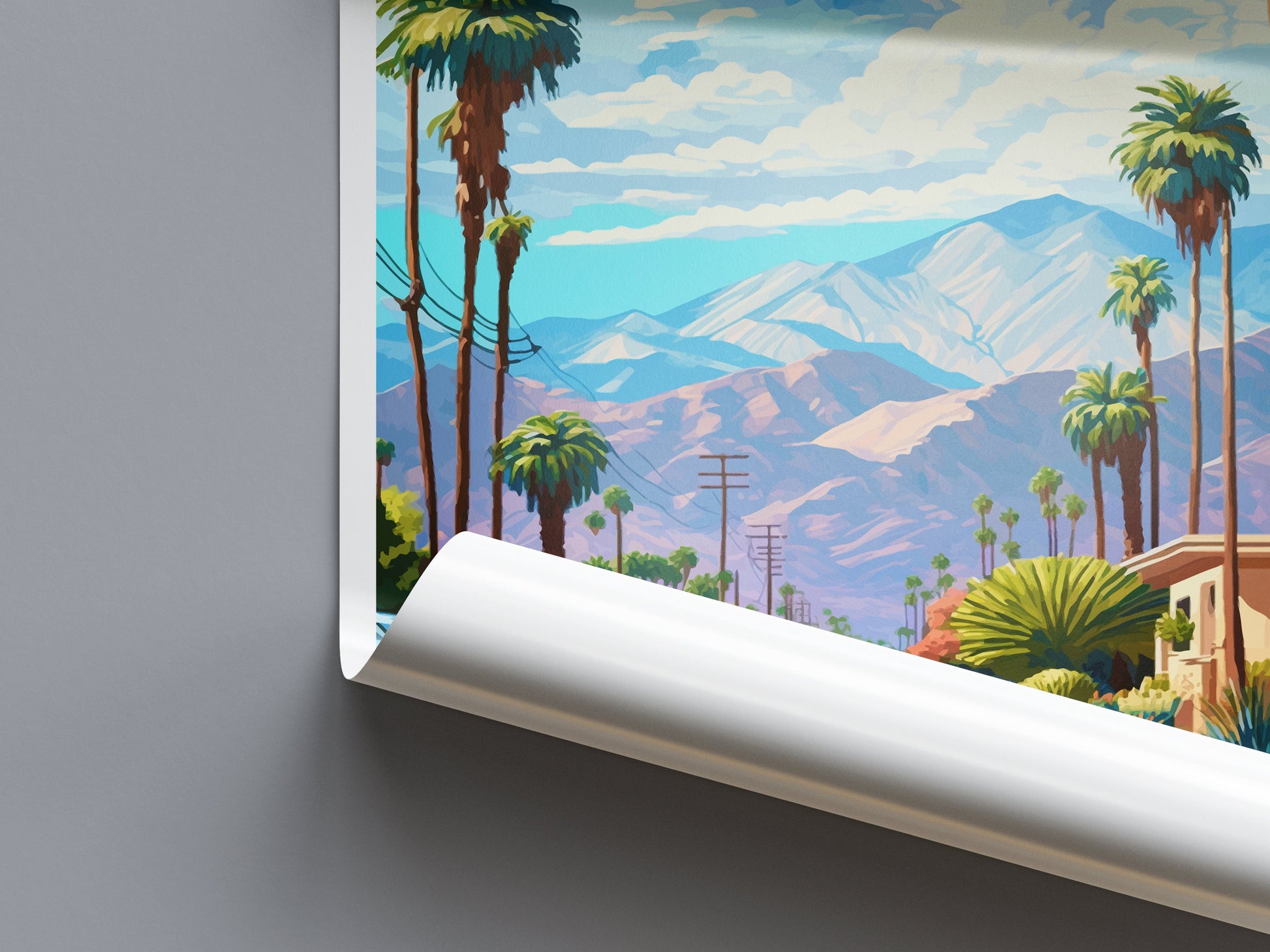Palm Springs Travel Print Wall Art Palm Springs Wall Hanging Home Décor Palm Springs Gift Art Lovers California Art Lover Gift Palm Springs
