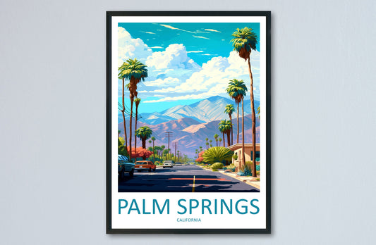 Palm Springs Travel Print Wall Art Palm Springs Wall Hanging Home Décor Palm Springs Gift Art Lovers California Art Lover Gift Palm Springs