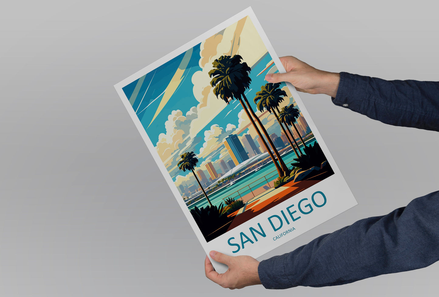 San Diego Travel Print Wall Art San Diego Wall Hanging Home Décor San Diego Gift Art Lovers California Art Lover Gift San Diego Poster