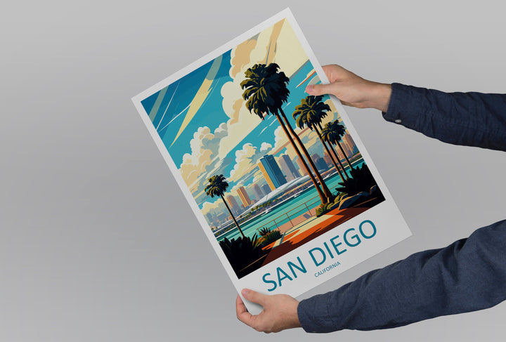San Diego Travel Print Wall Art San Diego Wall Hanging Home Décor San Diego Gift Art Lovers California Art Lover Gift San Diego Poster