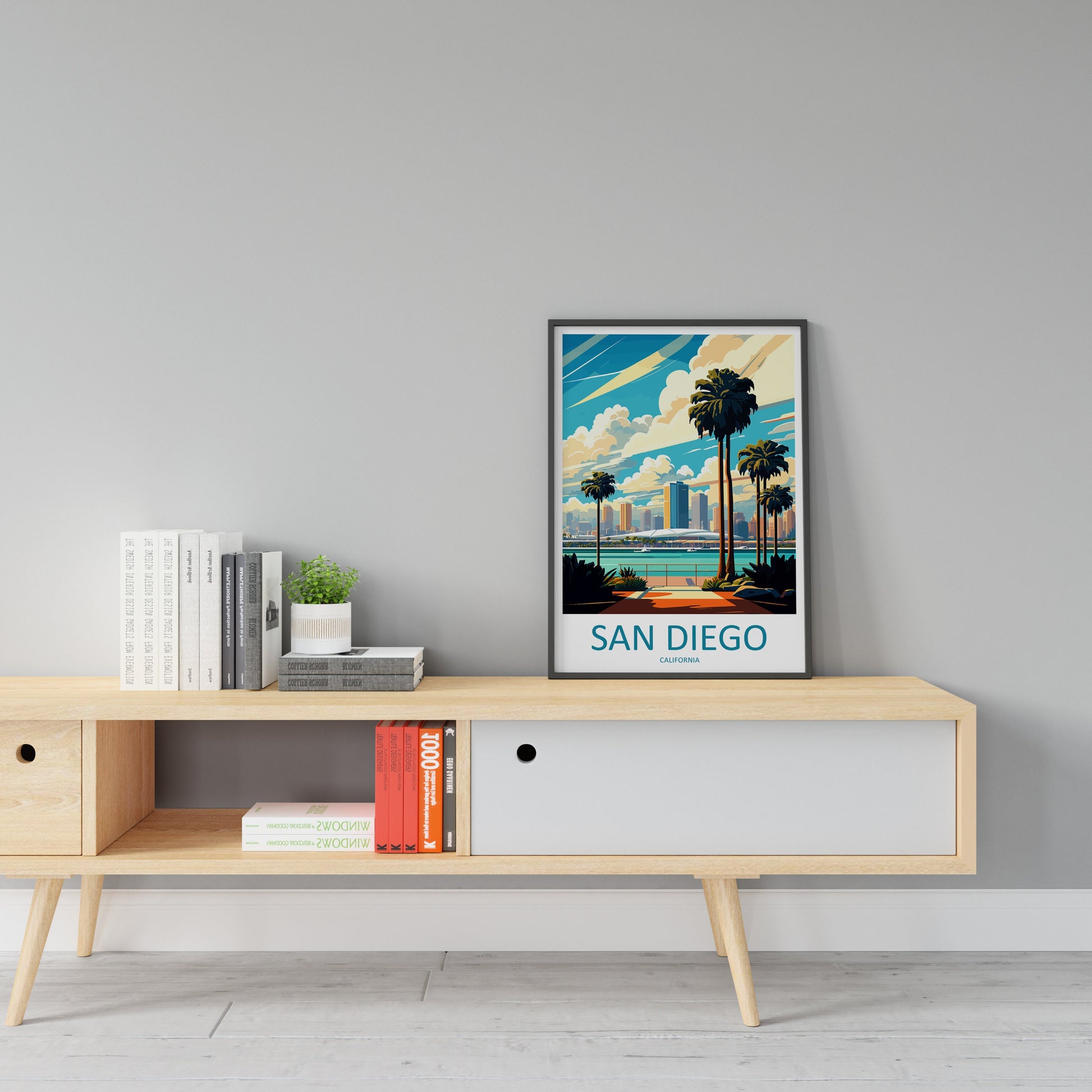San Diego Travel Print Wall Art San Diego Wall Hanging Home Décor San Diego Gift Art Lovers California Art Lover Gift San Diego Poster
