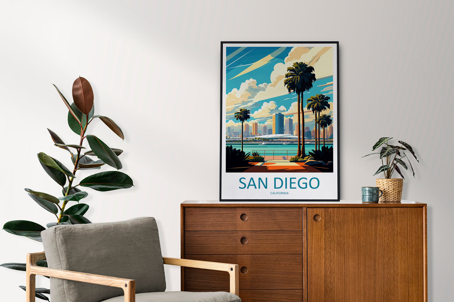 San Diego Travel Print Wall Art San Diego Wall Hanging Home Décor San Diego Gift Art Lovers California Art Lover Gift San Diego Poster