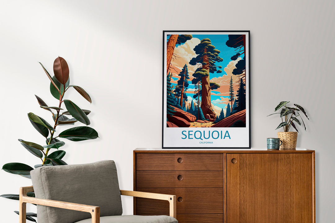 Sequoia National Park Travel Print Wall Art Sequoia Wall Hanging Home Décor Sequoia Gift Art Lovers California Art Lover Gift