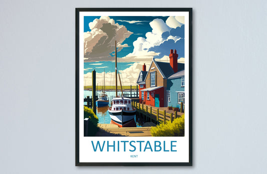 Whitstable Harbour Travel Print Wall Art Whitstable Wall Hanging Home Décor Whitstable Gift Art Lovers England Art Lover Gift Whitstable