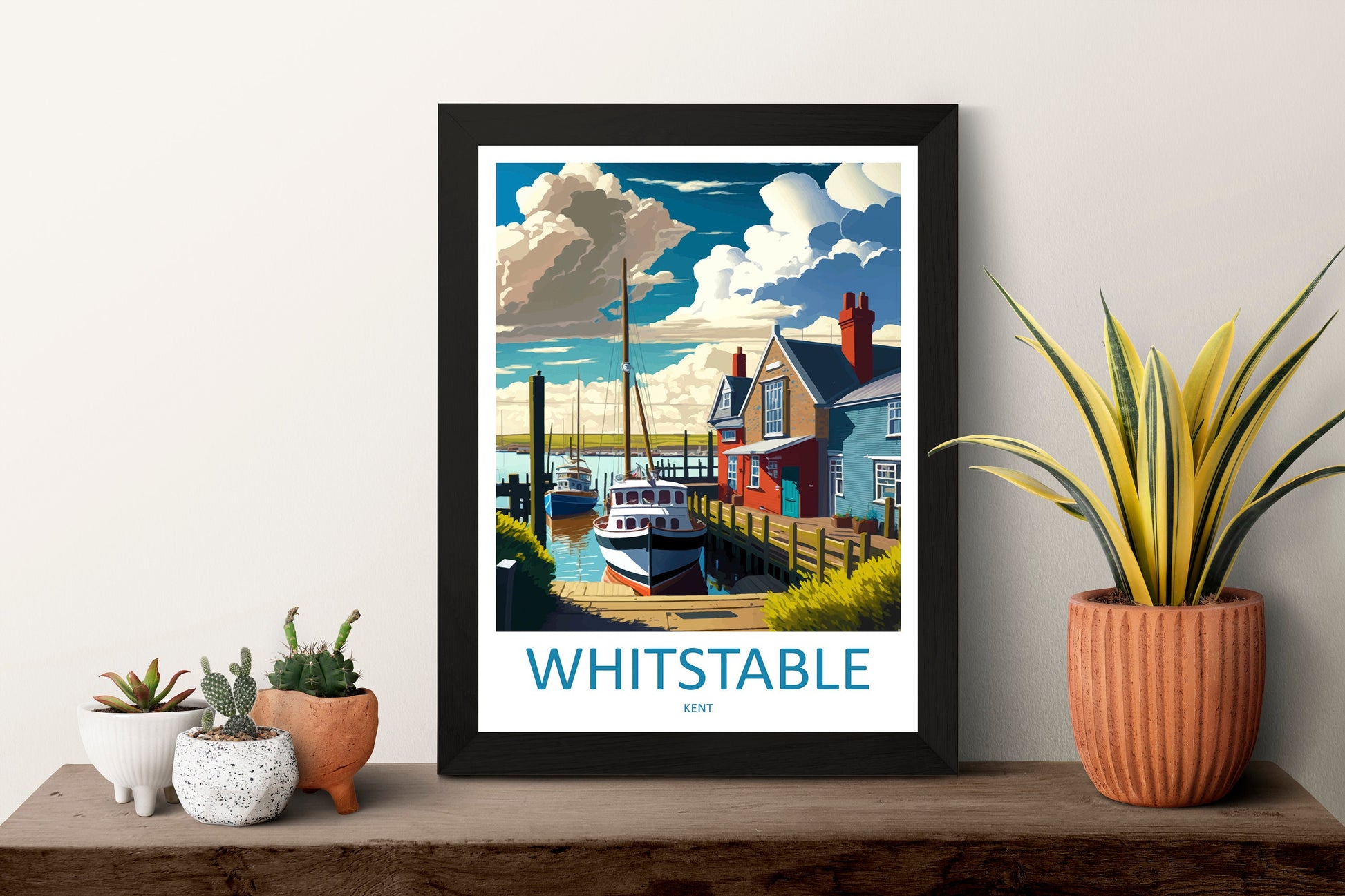 Whitstable Harbour Travel Print Wall Art Whitstable Wall Hanging Home Décor Whitstable Gift Art Lovers England Art Lover Gift Whitstable