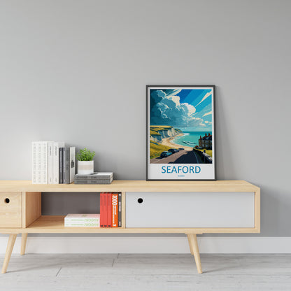 Seaford Travel Print Wall Art Seaford Wall Hanging Home Décor Seaford Gift Art Lovers England Art Lover Gift Print Sussex Travel Print