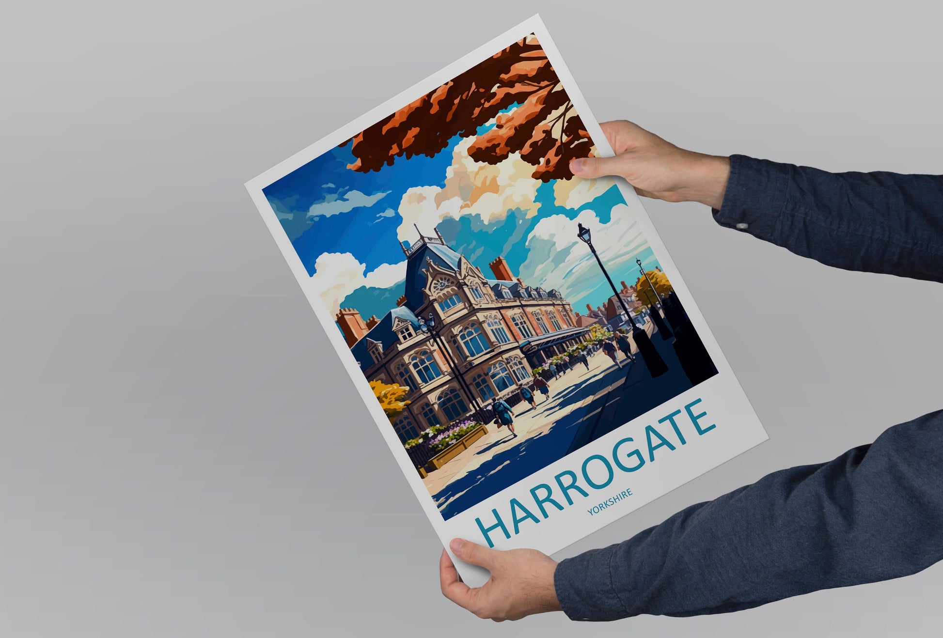 Harrogate Travel Print Wall Art Harrogate Wall Hanging Home Décor Harrogate Gift Art Lovers England Art Lover Gift Print