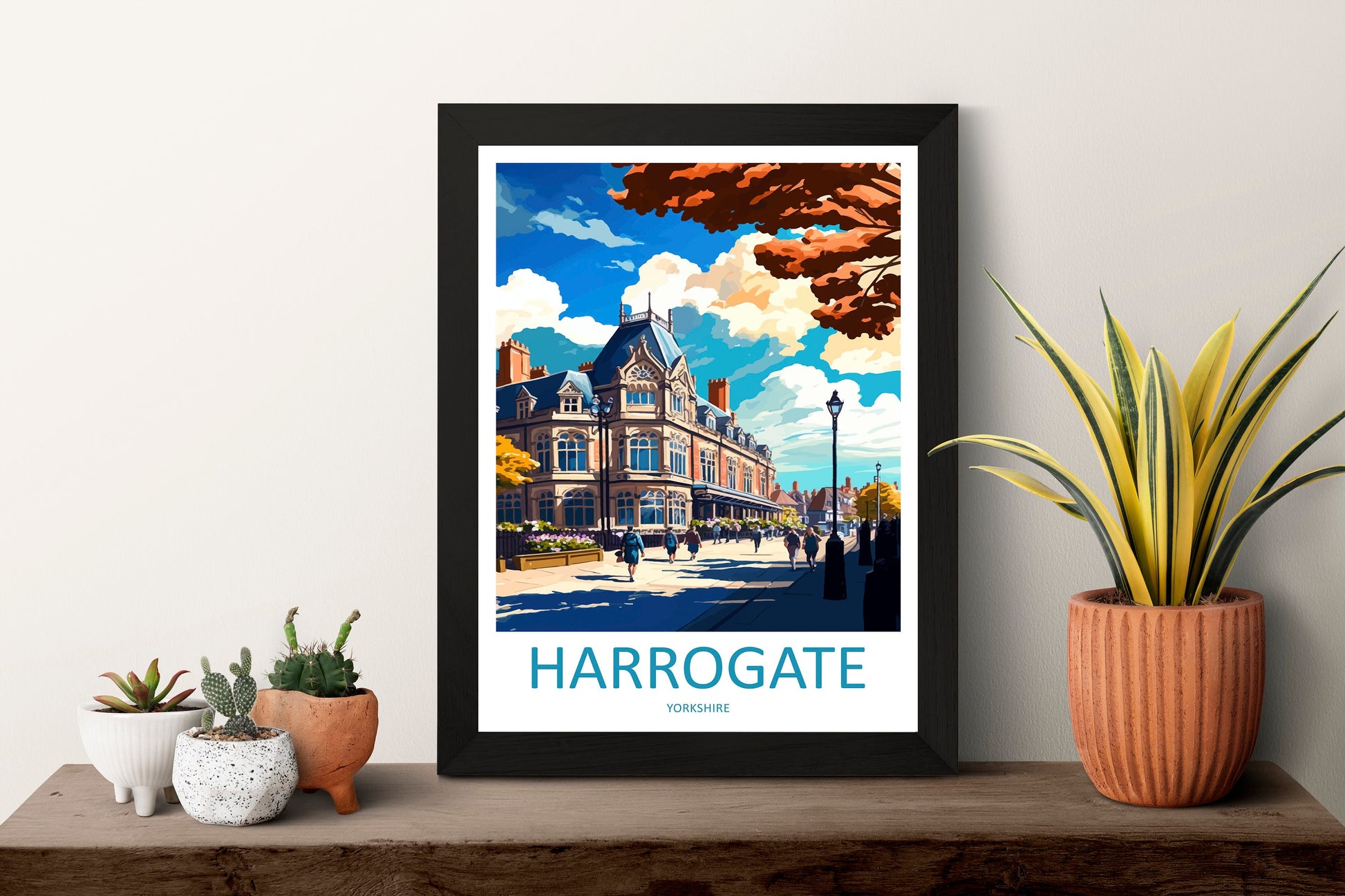 Harrogate Travel Print Wall Art Harrogate Wall Hanging Home Décor Harrogate Gift Art Lovers England Art Lover Gift Print