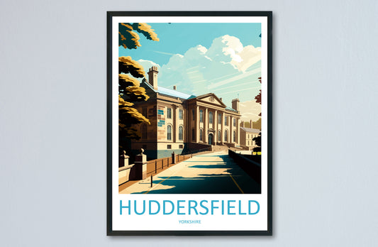 Huddersfield Travel Print Wall Art Huddersfield Wall Hanging Home Décor Huddersfield Gift Art Lovers England Art Lover Gift Print