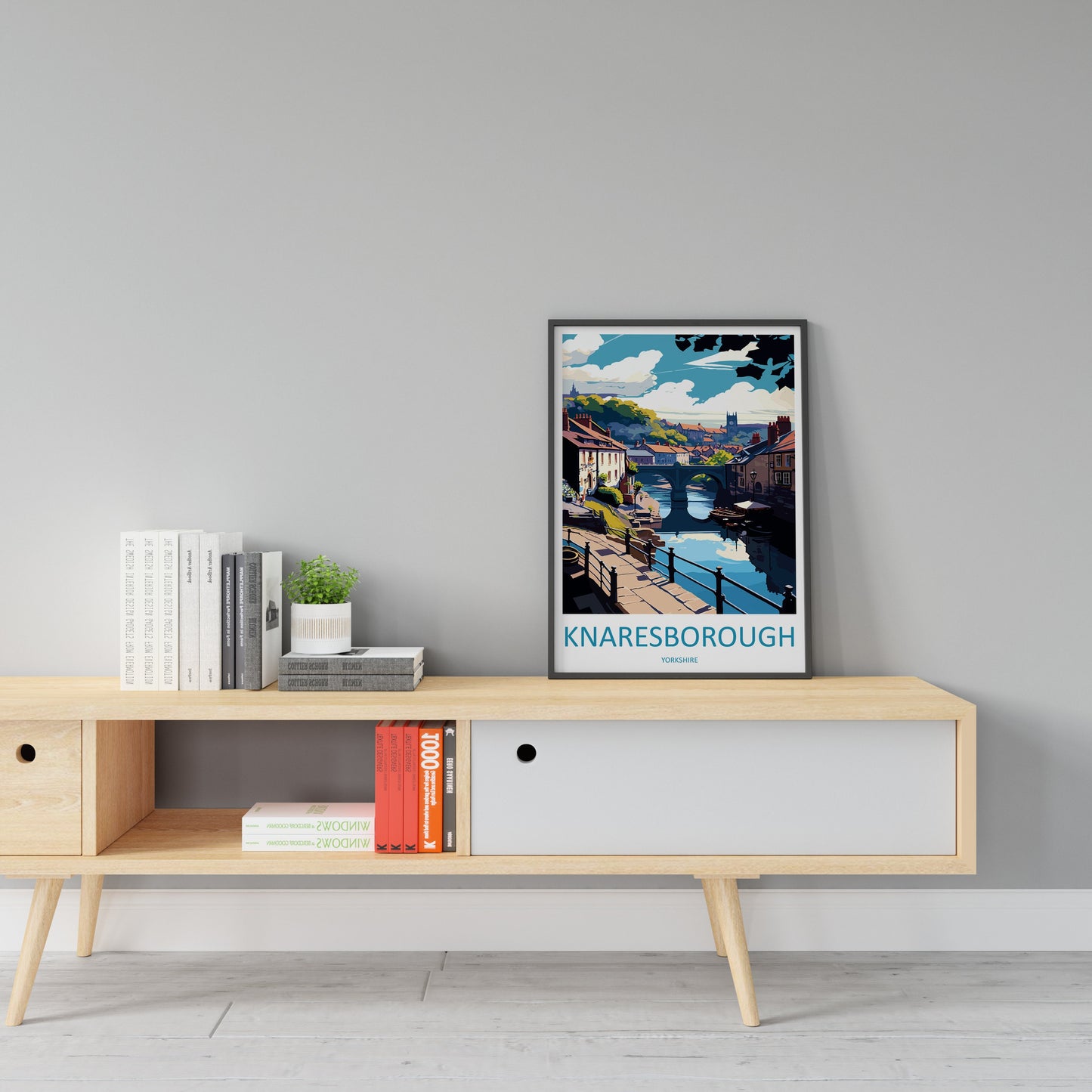 Knaresborough Travel Print Wall Art Knaresborough Wall Hanging Home Décor Knaresborough Gift Art Lovers England Art Lover Gift Print