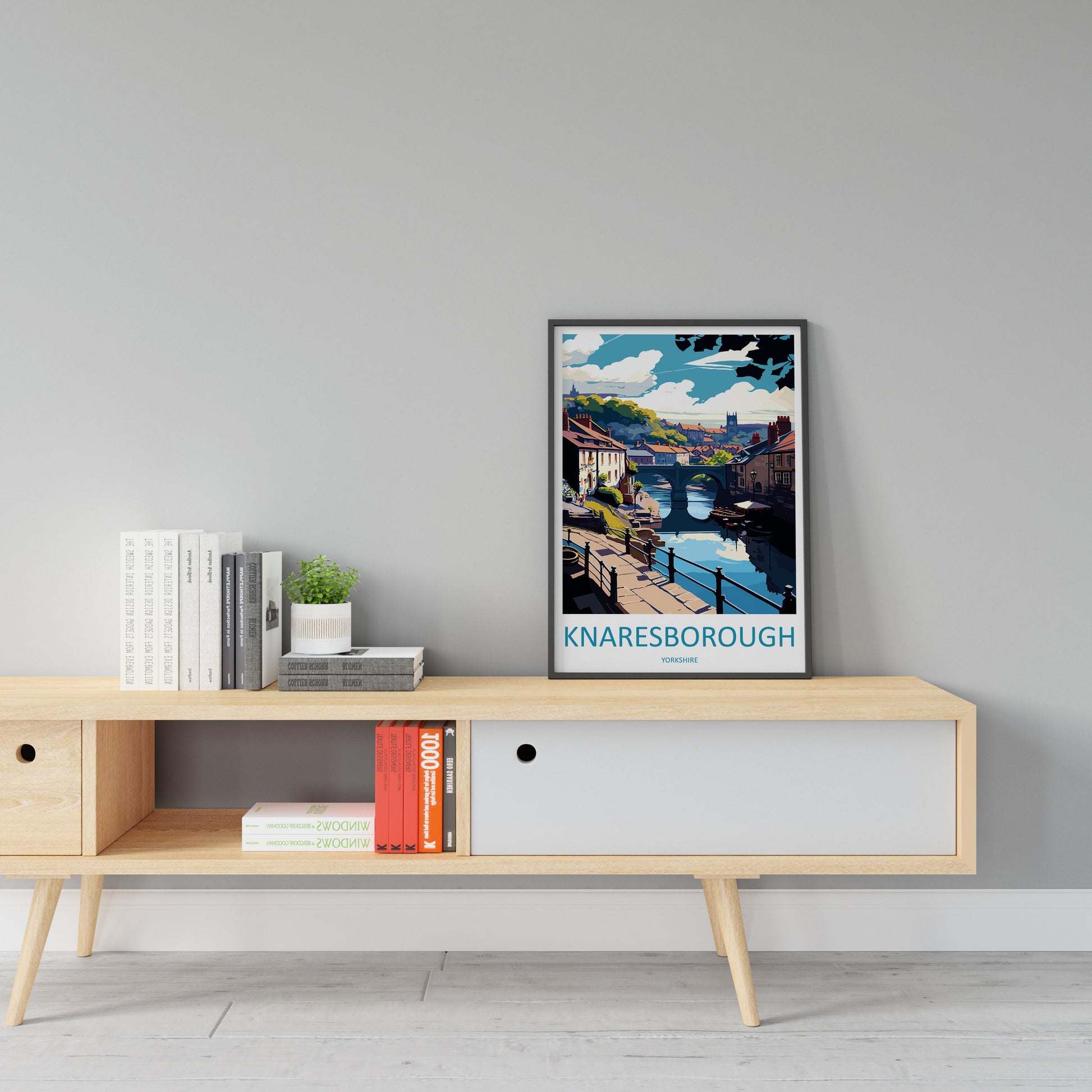 Knaresborough Travel Print Wall Art Knaresborough Wall Hanging Home Décor Knaresborough Gift Art Lovers England Art Lover Gift Print