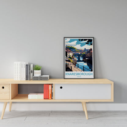 Knaresborough Travel Print Wall Art Knaresborough Wall Hanging Home Décor Knaresborough Gift Art Lovers England Art Lover Gift Print