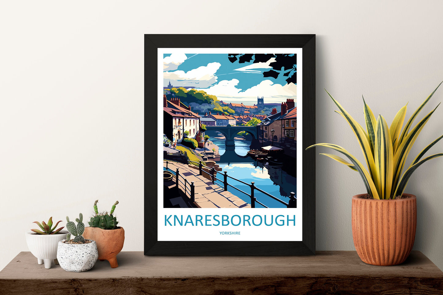 Knaresborough Travel Print Wall Art Knaresborough Wall Hanging Home Décor Knaresborough Gift Art Lovers England Art Lover Gift Print