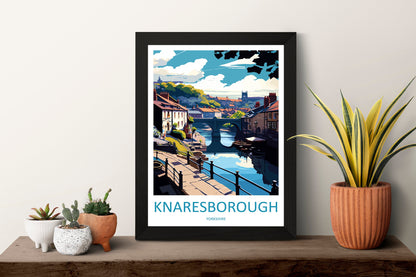 Knaresborough Travel Print Wall Art Knaresborough Wall Hanging Home Décor Knaresborough Gift Art Lovers England Art Lover Gift Print