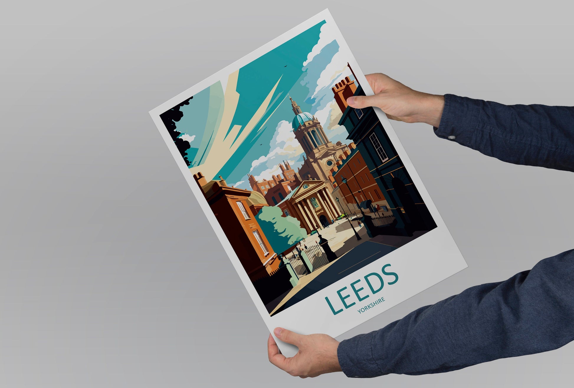 Leeds Travel Print Wall Art Leeds Wall Hanging Home Décor Leeds Gift Art Lovers England Art Lover Gift Print Artwork Yorkshire Art