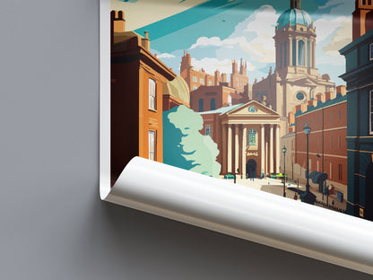 Leeds Travel Print Wall Art Leeds Wall Hanging Home Décor Leeds Gift Art Lovers England Art Lover Gift Print Artwork Yorkshire Art