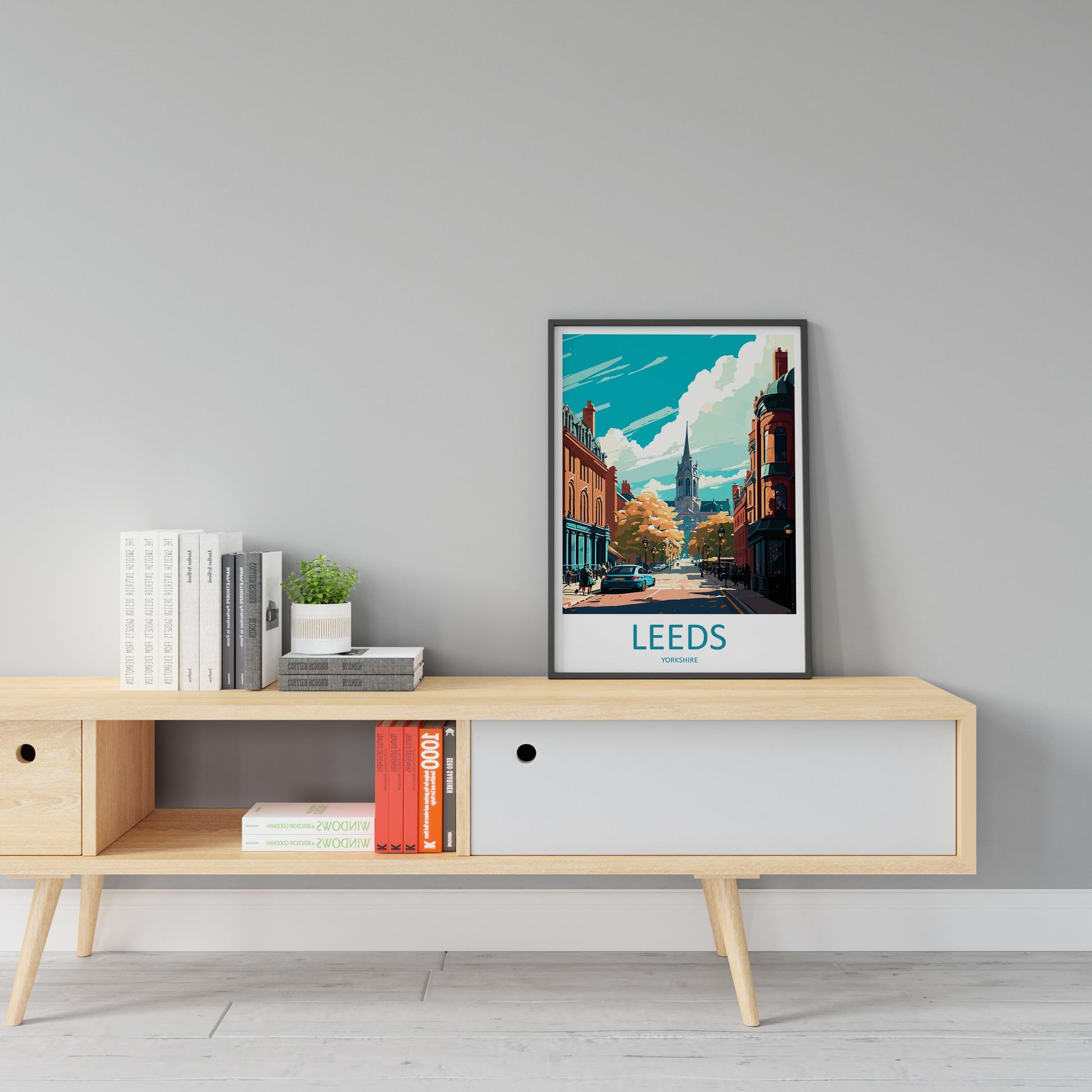 Leeds Travel Print Wall Art Leeds Wall Hanging Home Décor Leeds Gift Art Lovers England Art Lover Gift Print Artwork Yorkshire Art