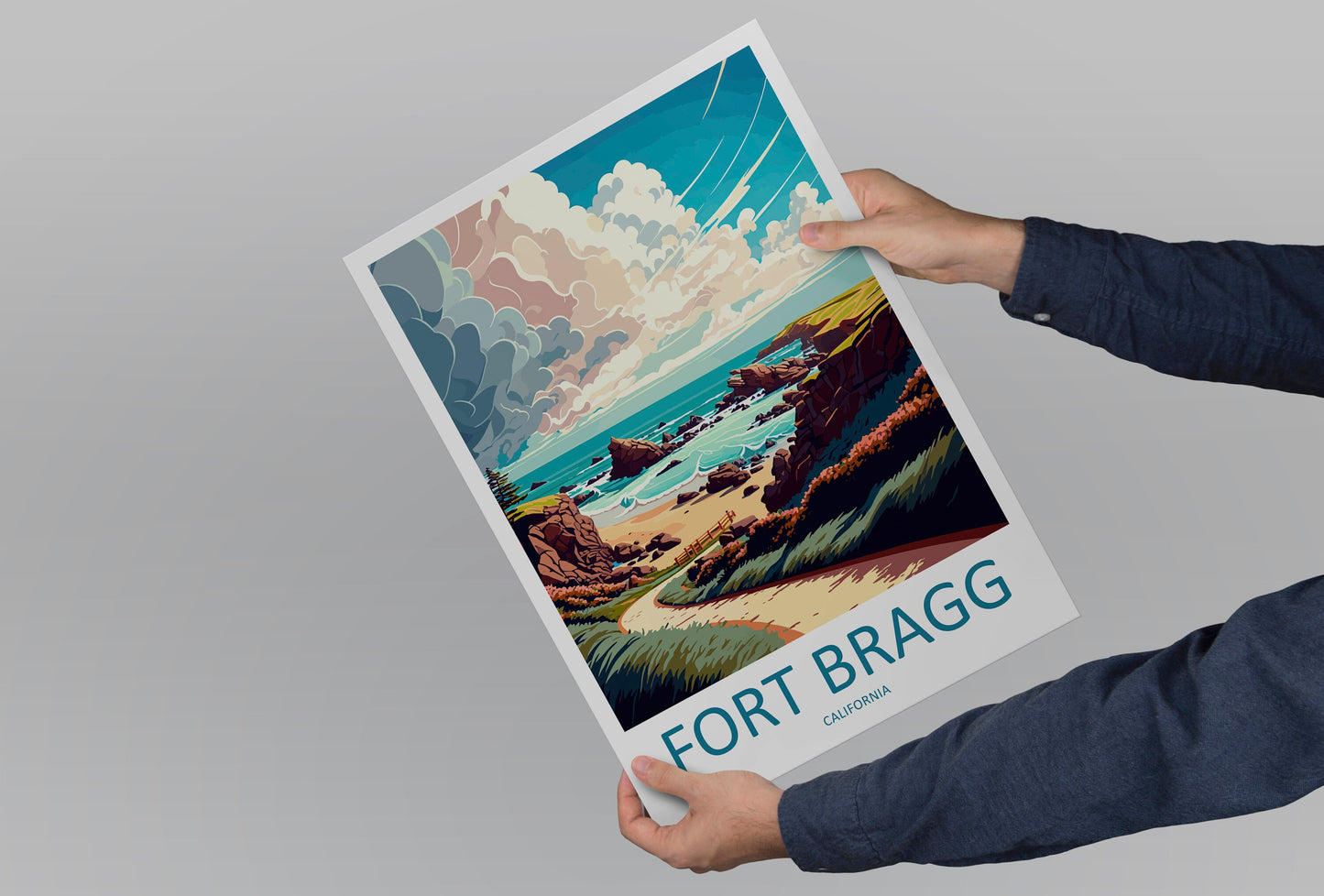 Fort Bragg Travel Print Wall Art Fort Bragg Wall Hanging Home Décor Fort Bragg Gift Art Lovers California Art Lover Gift Fort Bragg