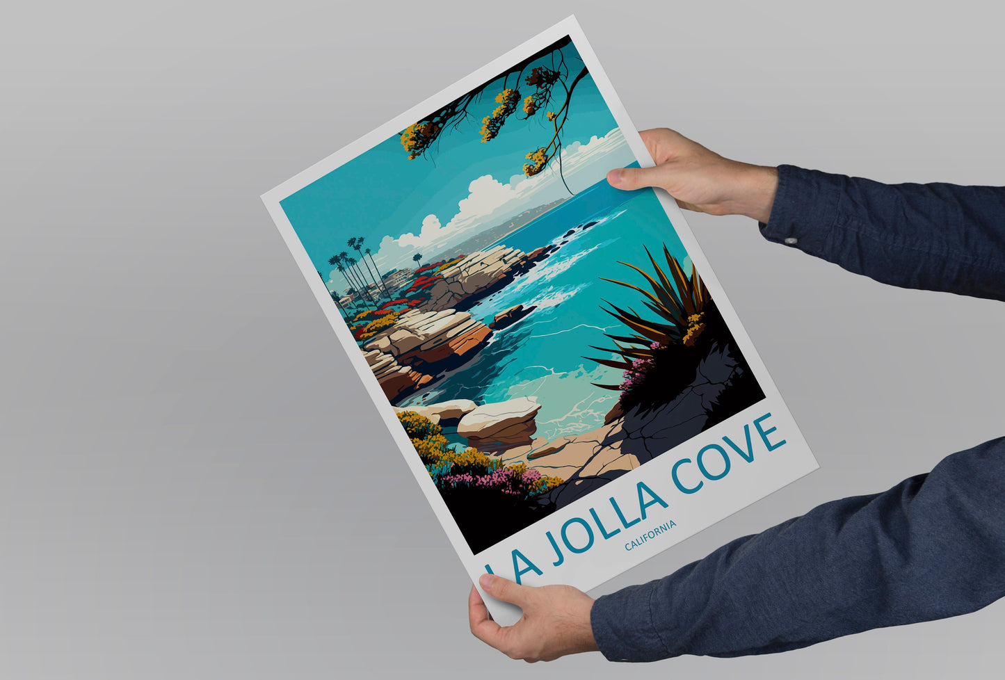 La Jolla Cove Travel Print Wall Art La Jolla Cove Wall Hanging Home Décor La Jolla Cove Gift Art Lovers California Art Lover Gift