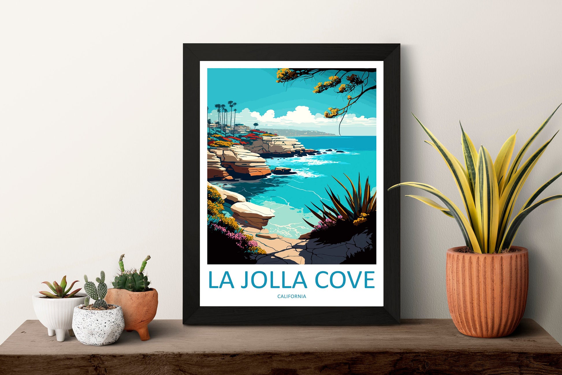 La Jolla Cove Travel Print Wall Art La Jolla Cove Wall Hanging Home Décor La Jolla Cove Gift Art Lovers California Art Lover Gift