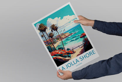 La Jolla Shore Travel Print Wall Art La Jolla Shore Wall Hanging Home Décor La Jolla Shore Gift Art Lovers California Art Lover Gift