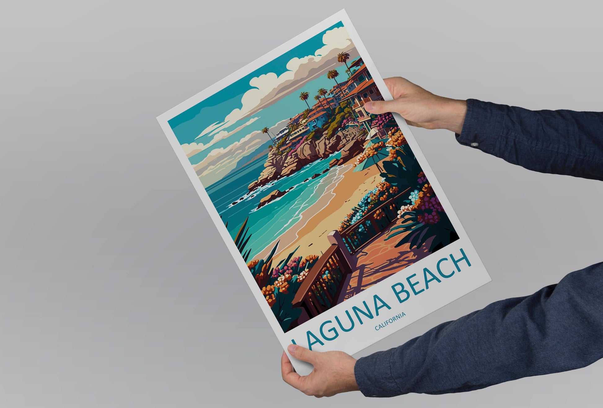 Laguna Beach Travel Print Wall Art Laguna Beach Wall Hanging Home Décor Laguna Beach Gift Art Lovers California Art Lover Gift